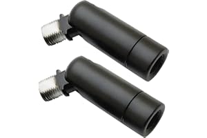 KCO Lighting Black Sloped Ceiling Adapter 2 Pack 180/355 Degree M10 Thread Chandeliers Track Suspension Accessories Suitable for Vaulted Irregular or Angled Ceilings