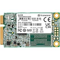 Transcend mSATA SSD 64GB SATA-III 3台 Transcend SSD MSA220 mSATA de 64 GB, até 350 MB/s, unidade interna
