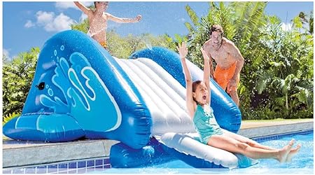 bouncy castle pool and slide