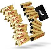 RAW Ethereal 1 1/4 Rolling Papers 10 Pack + RAW Original Roll-Up Tips 10 Pack