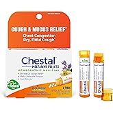 Boiron Chestal Pellets for Cough and Mucus Relief, Nasal or Chest Congestion, and Sore Throat Relief - 2 Count (160 Pellets)