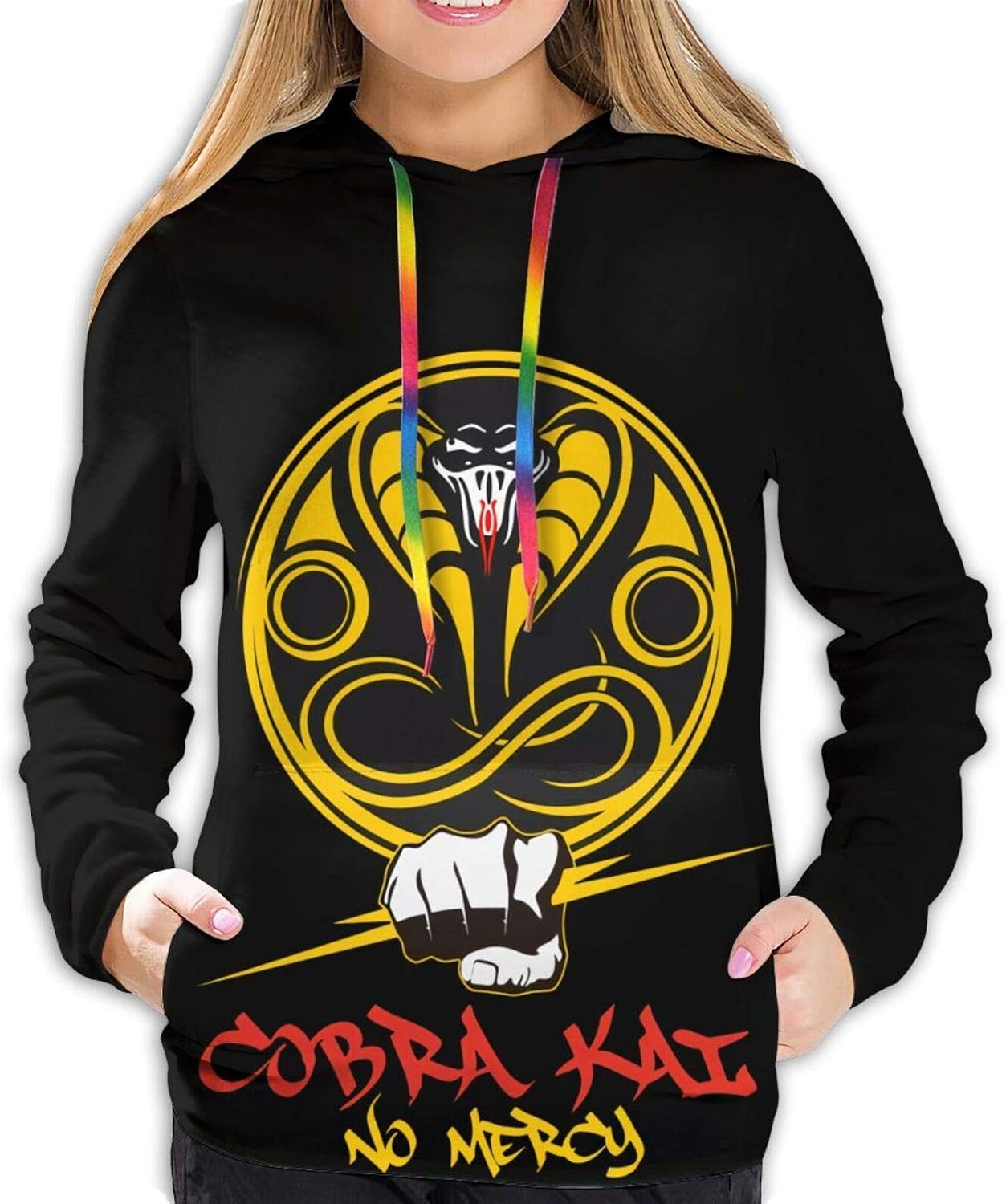 Cobra Kai Karaté enfant sweat à capuche unisexe Cobra serpent à