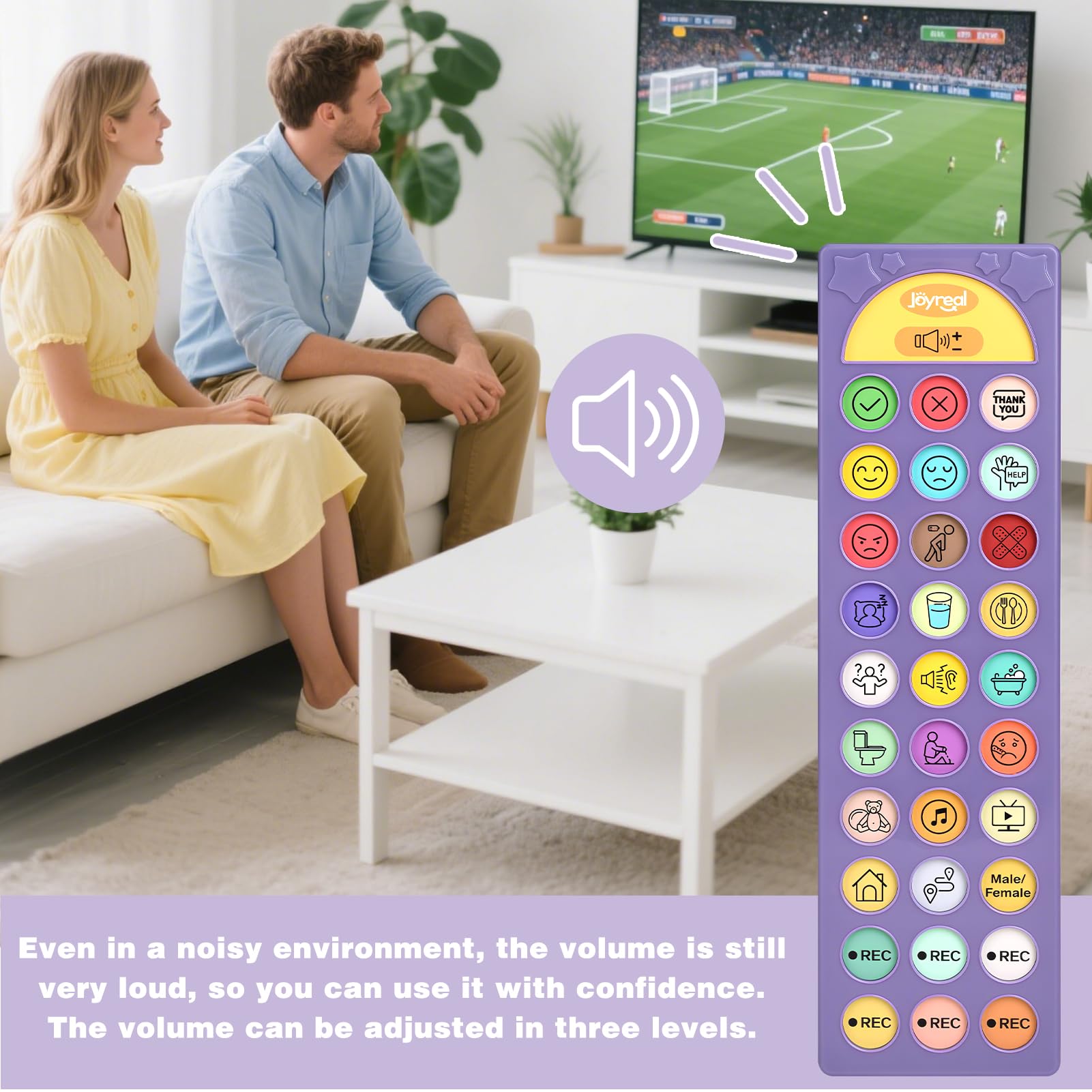 AAC Device for Autism, Joyreal Non Verbal Communication Tools for Speech Therapy & Stroke Rehab. Autism Talking Aids with 6 Programmable Buttons & Adjustable Volume, Autism Toys for Kids and Adults