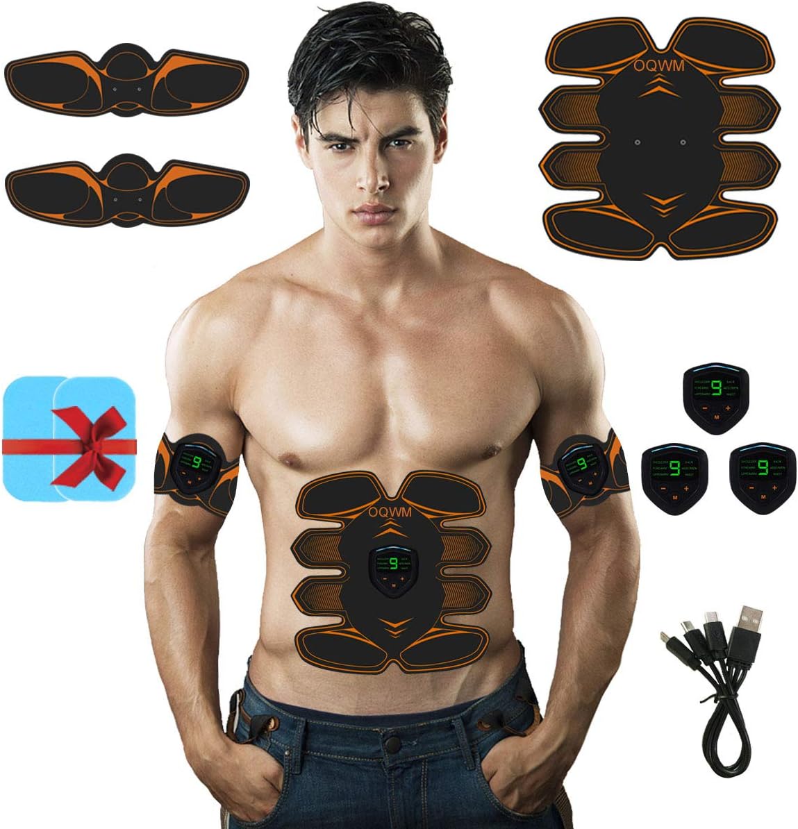 Abs Stimulator Muscle Trainer Ultimate Abs Stimulator Ab Stimulator for Men Women Abdominal Work Out Ads Power Fitness Abs Muscle Training Gear Workout Equipment Portable Stimulator Abs Belt