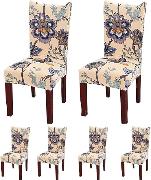 LJQAIZYL Fodere Sedie con Schienale Velluto 6 Pezzi Copri Sedie Soggiorno Copertura Sedie Sala da Pranzo AntiGraffio Coprisedie Elasticizzato da Cucina Rimovibile Coprischienale Sedia (1PC,Black