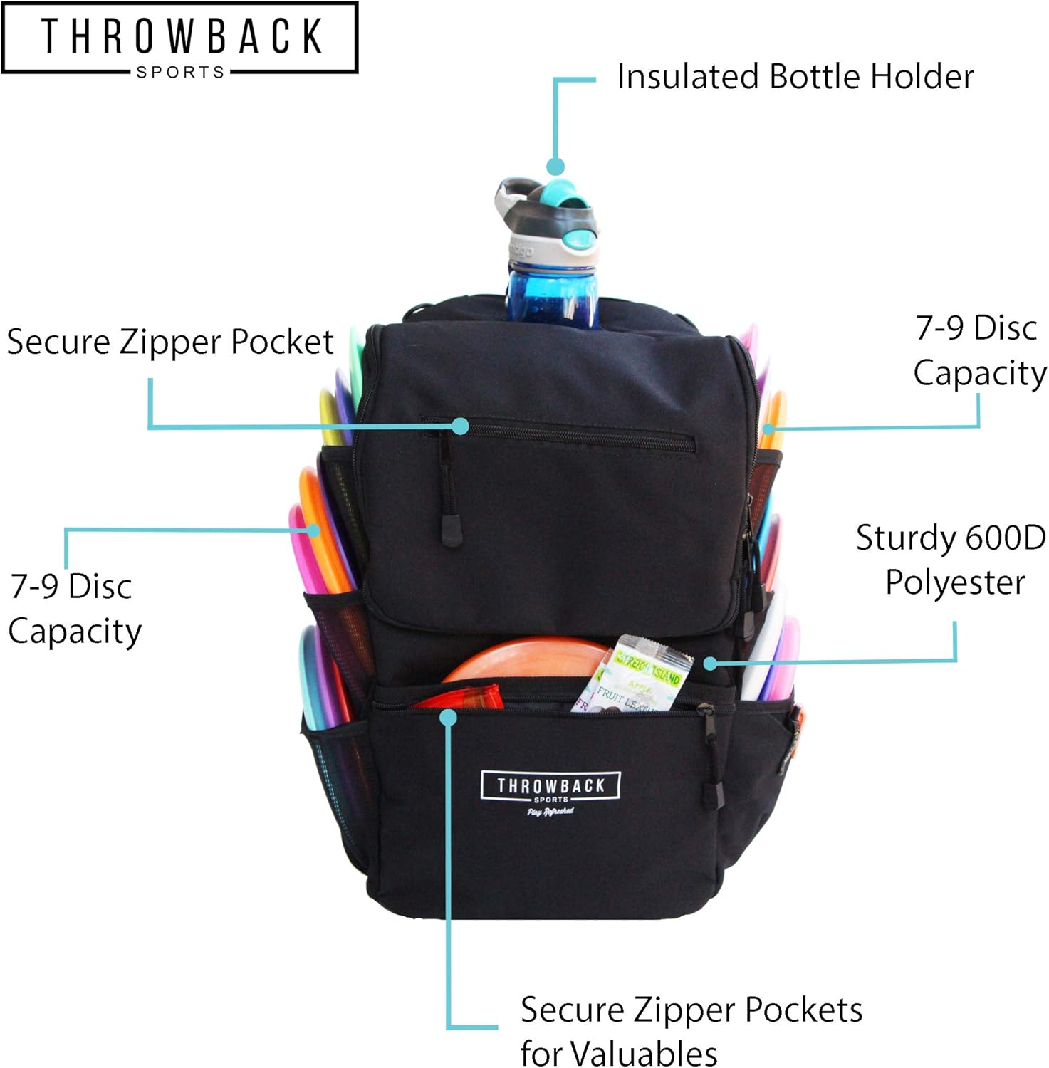 throwback sports disc golf bag