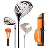 1GoTo-G SPARK-25 - Junior Golf Club Sets for Ages 3&ndash;14 | 5, 6, or 7 Pieces | Includes Golf Bag, #1 Driver with Headcover, #5 Hybrid, #5, #7 Irons, Pitching Wedge (PW), and Putter