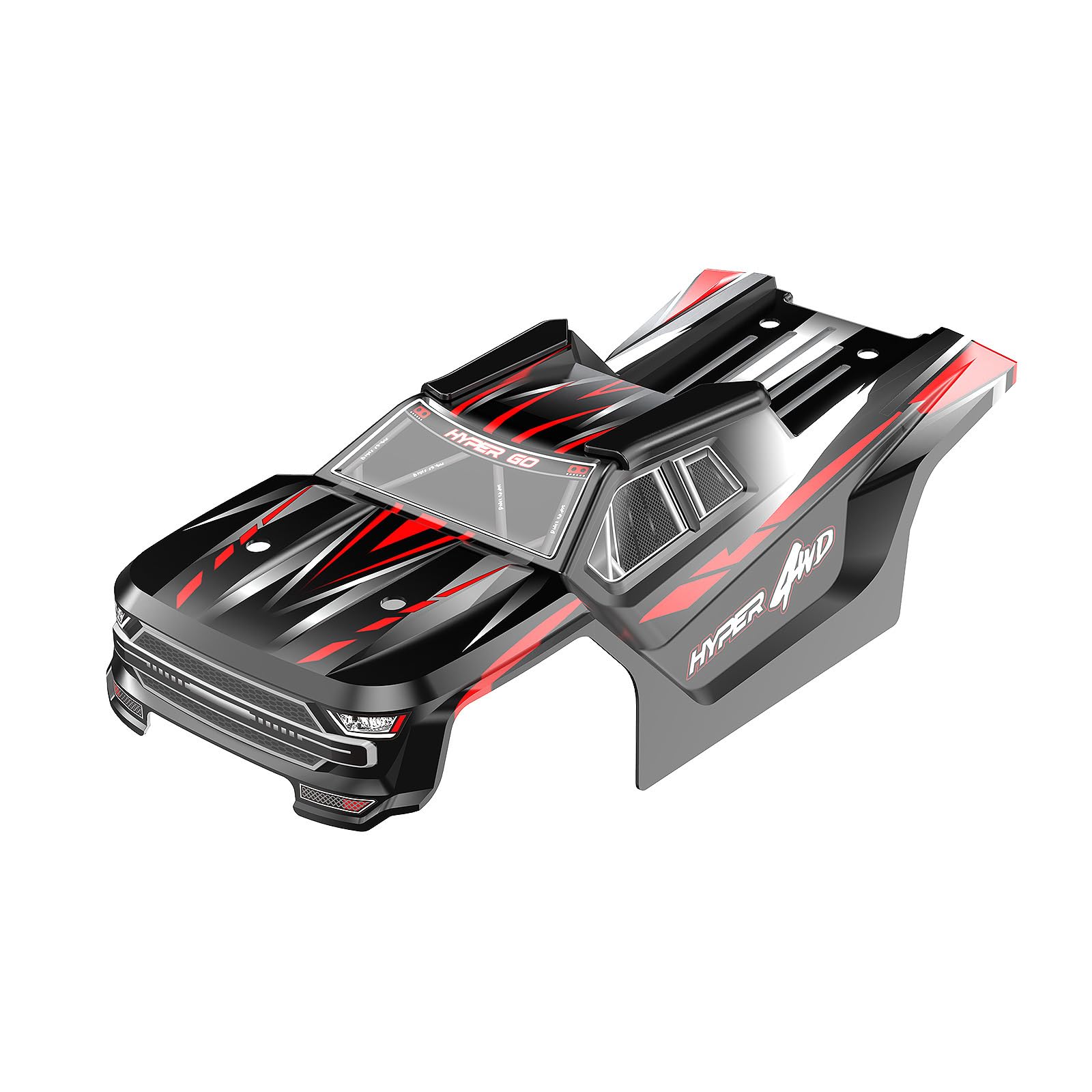 Photo 1 of HYPER GO 1430K2 1/14 Scale RC Car Accessories Black & Red Shell Body, Spare Parts RC Vehicle Bodies for H14BM