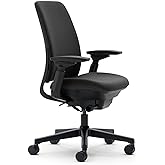 Steelcase Amia Office Chair, Most Comfortable Sit, Buzz2 Black Fabric | Most Comfortable Sit, 4 Points of Adjustability, Ergonomic Desk Chair, Upper Back Support &amp; Adjustable Lumbar Support