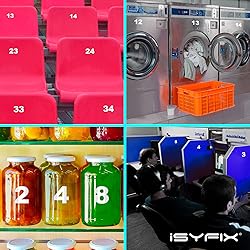 iSYFIX White Vinyl Number 8 (Eight) Stickers - 6