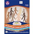 Pacon, 9509, Multicultural Construction Paper, 9 inch x12 inch, 5 Assorted Colors, 50 Sheets/Pack, Sold As 3 Pack, Total 150 Sheets