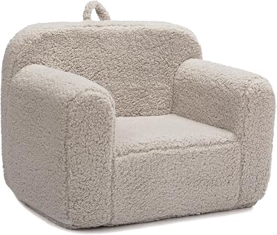 BEJOY Kids Sofa Ultra-Soft Snuggle Foam Chair Light Grey