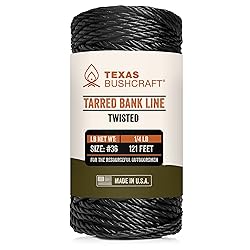 Texas Bushcraft Tarred Bank Line Twine - #36 Black