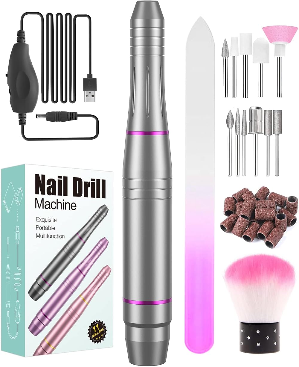 Nanssigy Electric Nail File Professional Nail Drill 20000 RPM USB USB-C