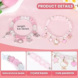 Cute Kitty Bracelet Stuff Crystal Bead Elastic