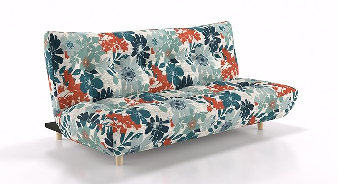 Urban Ladder Palermo Three Seater Sofa Cum Bed (Matte Finish, Floral)