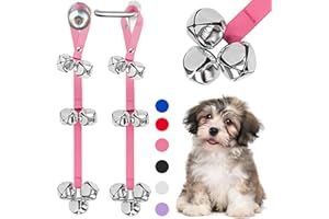 KEXIAVA 2 Pack Dog Bells, Dog Potty Bell Dog Doorbell Puppy Potty Train Bell for Door Potty Training Bells for Dogs to Ring to Go Outside Dog Doorbell Puppy Bell (Pink)