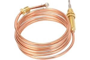 Gas Thermocouple 120cm Copper Universal Gas Stove Replacement Thermocouple for Oven Gas Cooker Suitable for Various Ovens