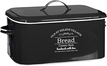 Home Creation Brotkasten Aufbewahrung Brot Brötchen Box (schwarz