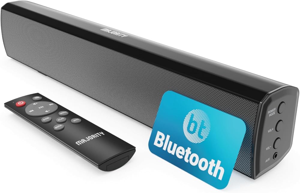 MAJORITY Bowfell Bluetooth Sound Bar 50W 2.0 TV Soundbar with Remote