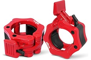 Yes4All 2 Inch Barbell Clamps Pair, Pro Collar Set for Olympic Bar, Quick Release Weight Plate Locks Dumbbell Clips for Weigh