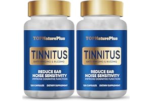 TOPNATUREPLUS Tinnitus Relief for Ringing Ears, 1200MG Tinnitus Relief Supplement, Relieve Ear Ringing & Reduce Ear Noise, 2 Packs, 240 Capsules 4 Month Supply
