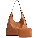Missnine Hobo Bags Purses for Women, Soft Shoulder Bag Vegan Leather Tote Crossbody Purse Ladies Slouchy Handbag with Pouch
