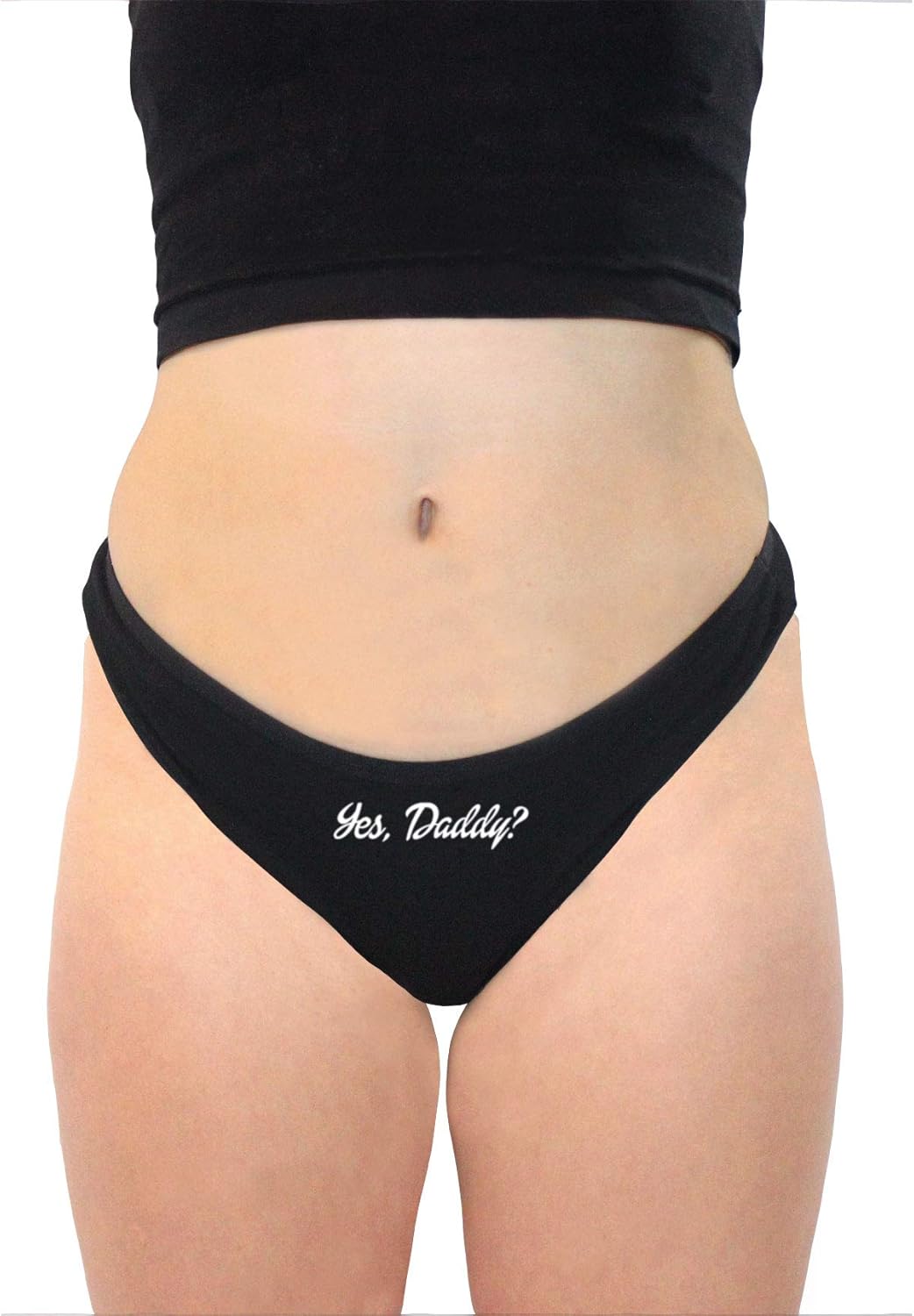 Dirty Girl Undies Yes, Daddy? Women's High Rise Sexy Thong, Dirty Undies!: Clothing