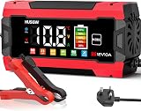 Husgw 10A 12V Smart Battery Charger Maintainer with Temperature Compensation