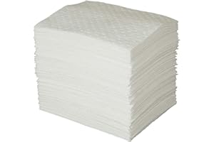 Brady SPC 15" x 19" Heavy Weight Oil Only Absorbent Pads with Enhanced Absorbency - 100 ct