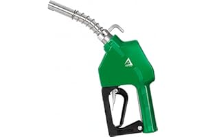 DBR Tech® Automatic Fuel Nozzle 3/4" NPT with Hook - Professional Heavy-Duty Gas Pump Handle with Auto-Shutoff Safety & 3-Speed Control (9-16 GPM) for Gasoline, Diesel, Biodiesel & Kerosene