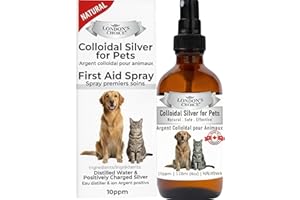 London's Choice (a Canadian Company) Colloidal Silver Liquid for Pets, Argent Colloidal Dog Wound Spray, Anti Itch and Hot Sp