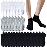 12 Pairs Athletic Ankle Socks for Women Breathable Low Cut Running Socks Cushioned Moisture Wicking for Sport Traveling