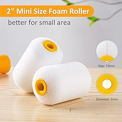 Mister Rui Foam Paint Roller, 12 Pack 2 Inch Paint