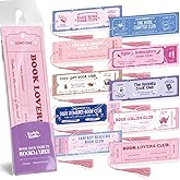 Kaciola Studio 10 PCS Book Lovers Club Bookmarks,Funny Bookmarks for Women,Double Sided Romance Booklover Gifts,Book Club Gifts for Romance Reader Friends Girls