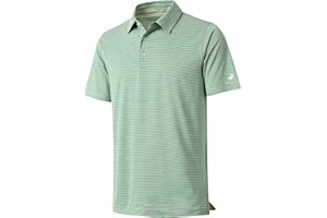 MICHEL ROUEN Golf Shirts for Boys Short Sleeve Moisture Wicking Dry Fit Performance Kids Youth Sport Striped Boys Polo Shirts