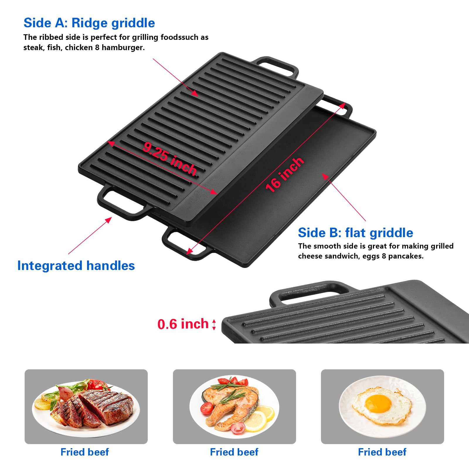 Hothit 5 Burners 36 inch Gas Cooktop, Stainless Steel Gas Range Top, Gas Cooker Stove Propane Gas/Natural Gas Convertible AHT36IN10S-SDKP