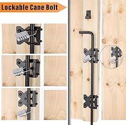 DJSUNPACKING Upgrade 24" Heavy Duty Cane Bolt Gate