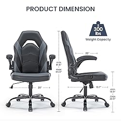 Ergonomic Gaming Chair with Adjustable PU Leather