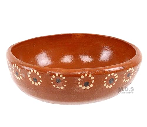 Ematik Plato Pozolero Bowl De Barro Mexican Artisan Floral 100