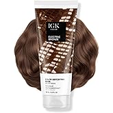 IGK Electric Bronze Color Depositing + Conditioning Hair Mask | Brilliant Bronze - Caramel Mocha Tones | Hydrating Semi-Permanent Gloss Toner Treatment
