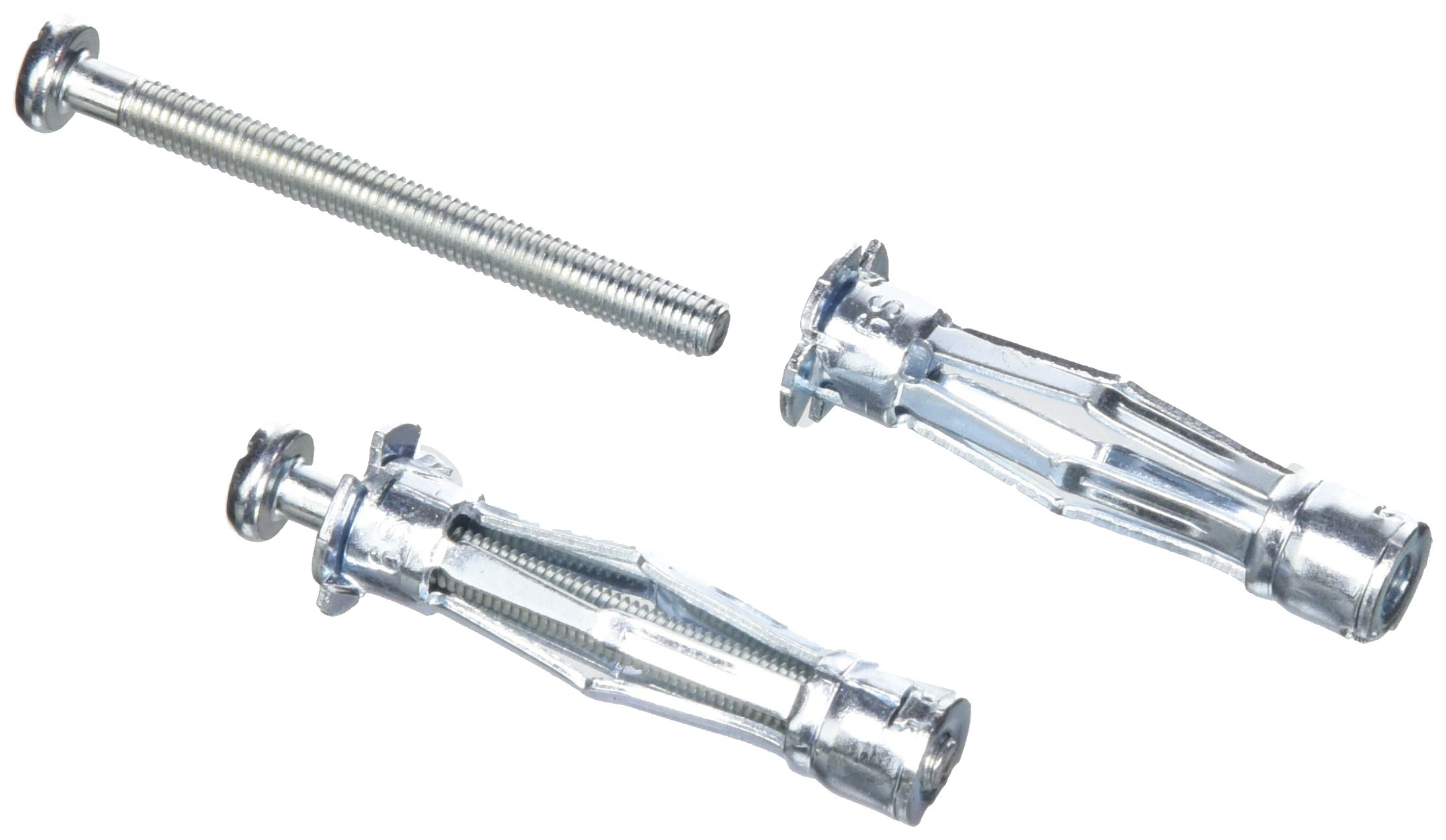 Molly M16150PB-XJ Metal Dowels 50 Pieces 5 x 50 mm + Screws - Hollow Materials - Pro Packaging, Grey, Set of 100 Pieces