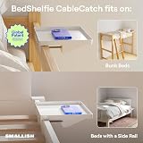 BedShelfie Bedside Shelf Cable Catch White Plastic Clip On Nightstand view 4