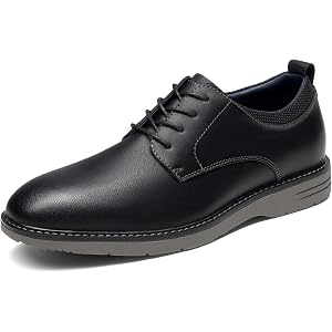 Bruno Marc Men's Casual Dress Shoes Retro Business | Matte Finish Derby Shoes, Flexible Forefoot, High-Rebound EVA Insole, Sl