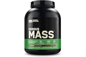 Optimum Nutrition Serious Mass, Weight Gainer Protein Powder, Mass Gainer, Vitamin C and Zinc for Immune Support, Creatine, Chocolate, 6 Pound (Packaging May Vary)