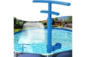 TAOQQI Dual Spray Pool Fountain with Adjustable Waterfall Aerator & Sprinkler, Universal Fit for Above Ground Pools, Swimming Pool Chiller Cools 10°F, Swimming Pool Accessories Pool Decor