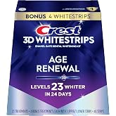 Crest 3D Whitestrips Age Renewal, 3D White, Teeth Whitening Strip Kit, 48 Strips (24 Count Pack), Crest Teeth Whitening Strips, Teeth Whitening Kit