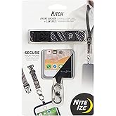 Nite Ize Hitch Phone Anchor & Lanyard – Secure Cell Phone - Anchor & Quick-Release Lanyard for Drop Protection & Convenience – Black