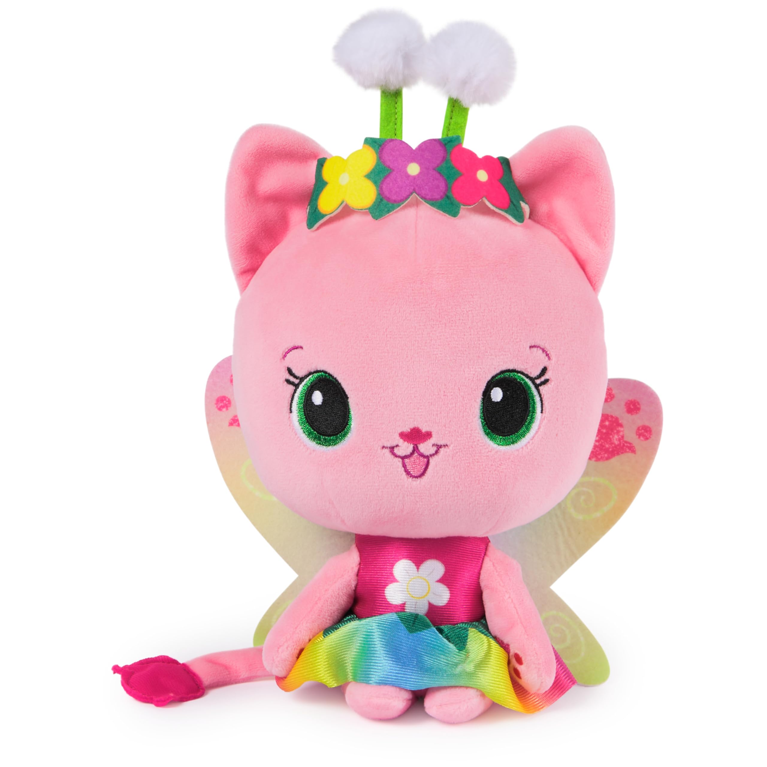 Gabby’s Dollhouse Fairylandia Official Rainbow Light-Up Kitty Fairy Plush, Cat Stuffed Animal, Sensory Toys for Ages 3 & Up