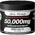 50,000 MG Hemp Extra Strength Healing Salve | Ideal for HIPS, Joints, Neck, Back, Elbows, Fingers, Hands, and Knees. 100% Natural - Proudly Made in USA